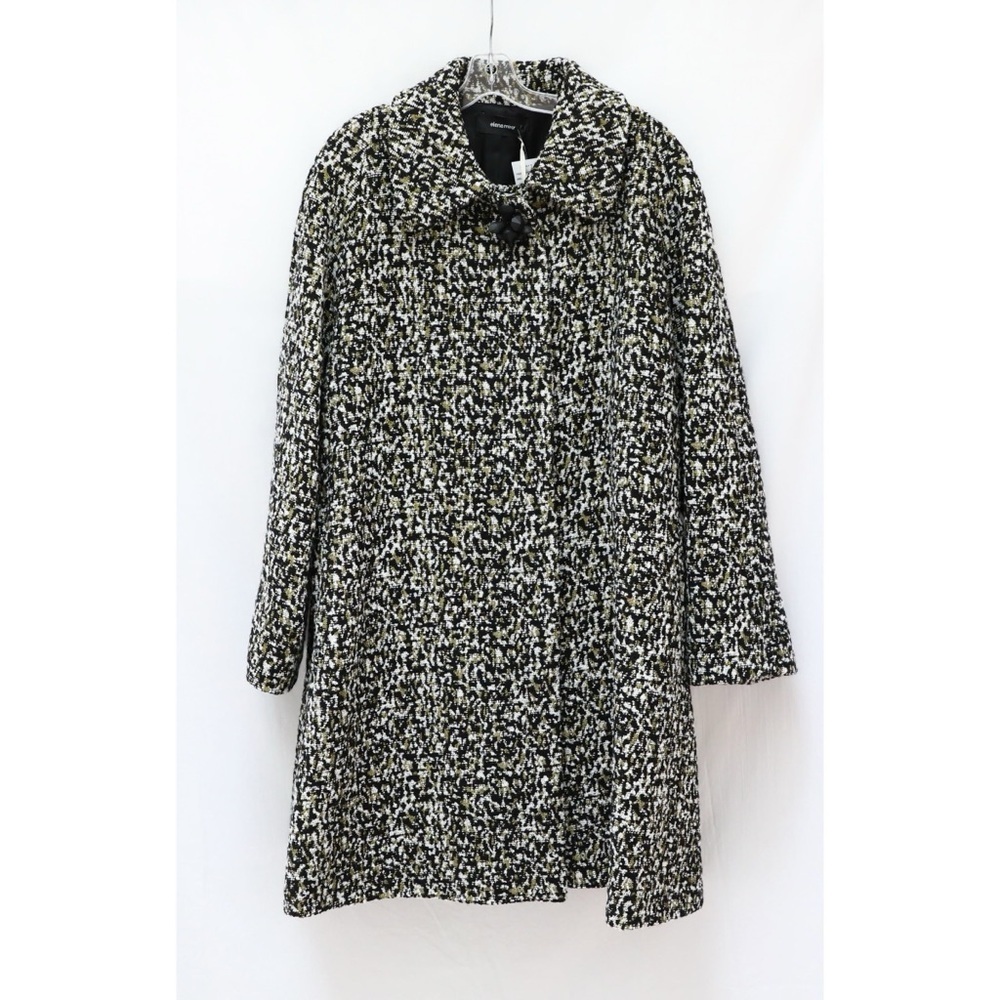 NWT Elena Miro jacquard coat structured classic mid-length 22 new warm fall